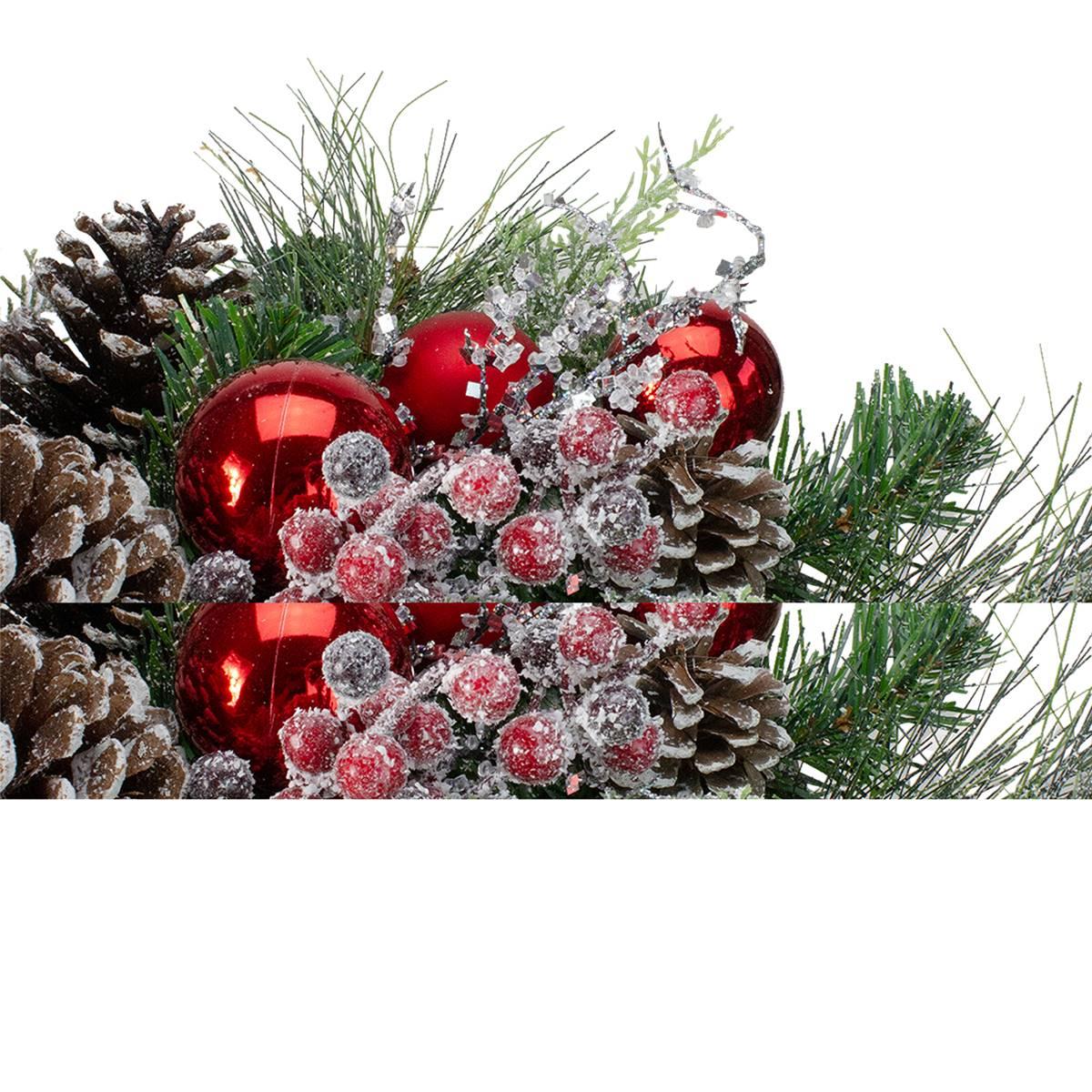 Northlight Seasonal 24in. Artificial Christmas Wood Planter
