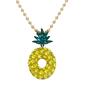 Betsey Johnson Pineapple Pendant Necklace - image 2