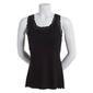 Womens French Laundry Lace Trim Ribbed Tank Top with Lettuce Hem - image 1