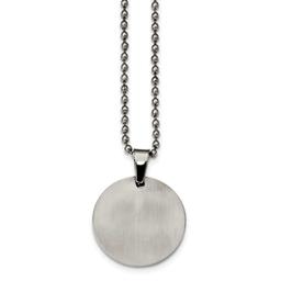 Mens Gentlemen's Classics™ Round 2.0mm Thick Dog Tag Necklace