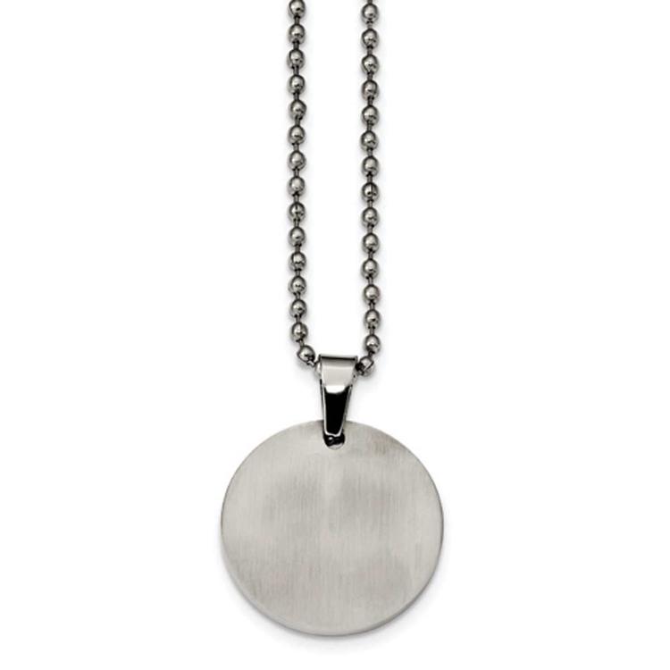 Mens Gentlemen's Classics™ Round 2.0mm Thick Dog Tag Necklace
