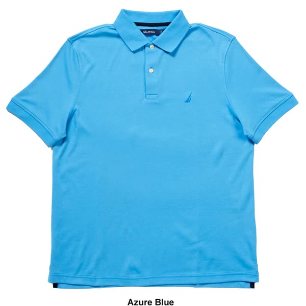 Mens Nautica Interlock Short Sleeve Solid Polo