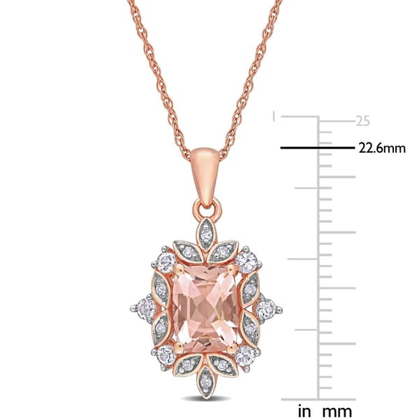 Gemstone Classics™ 10kt. Rose Gold Diamond Pendant