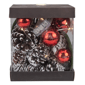 Northlight LED Magnolia Leaf Pinecone & Ball Christmas Ornaments - image 4