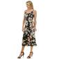 Womens Sara Michelle Sleeveless Floral Satin Drape Midi Dress - image 1