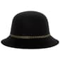 Womens Madd Hatter Gold Trim Cloche Hat - image 1
