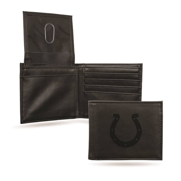 Mens NFL Indianapolis Colts Faux Leather Bifold Wallet - image 