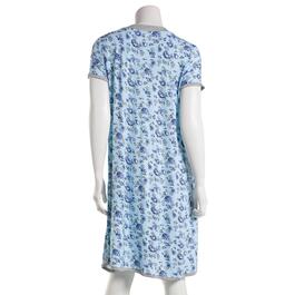 Plus Size Ren&#233; Rof&#233; Short Sleeve Floral Nightshirt