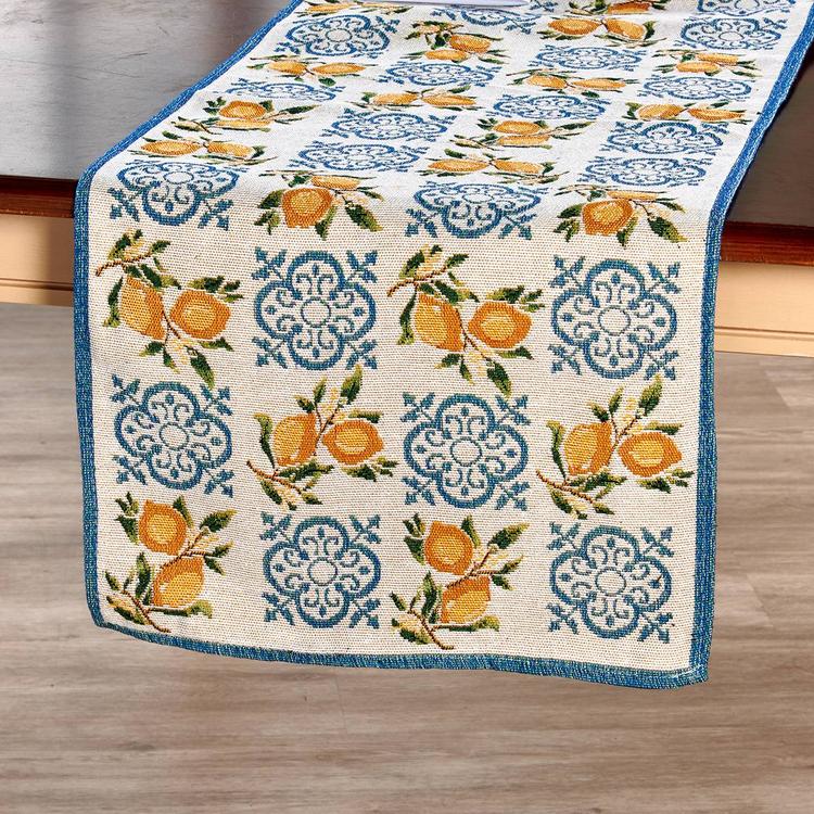 Basil & Bloom Blue Lemons Runner - 16x90