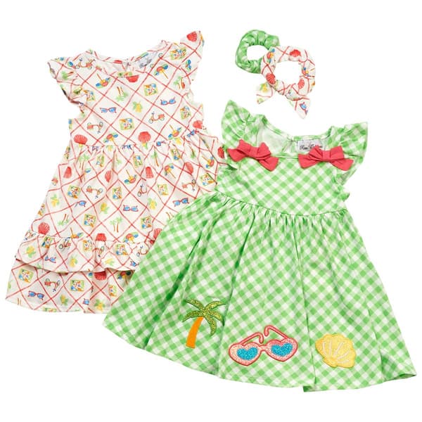 Toddler Girl Rare Editions 2pk Beach Theme Dresses - image 