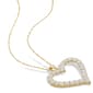 Sterling Silver 18kt. Gold Dew Moissanite Heart Pendant - image 2