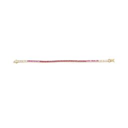 Gianni Argento Round Lab Grown Ruby Ombre Bracelet