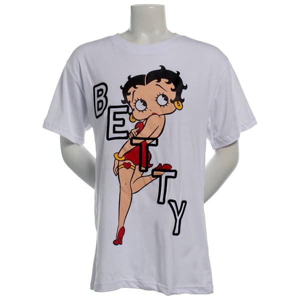 Juniors Freeze Betty Boop Oversized Graphic Tee - image 