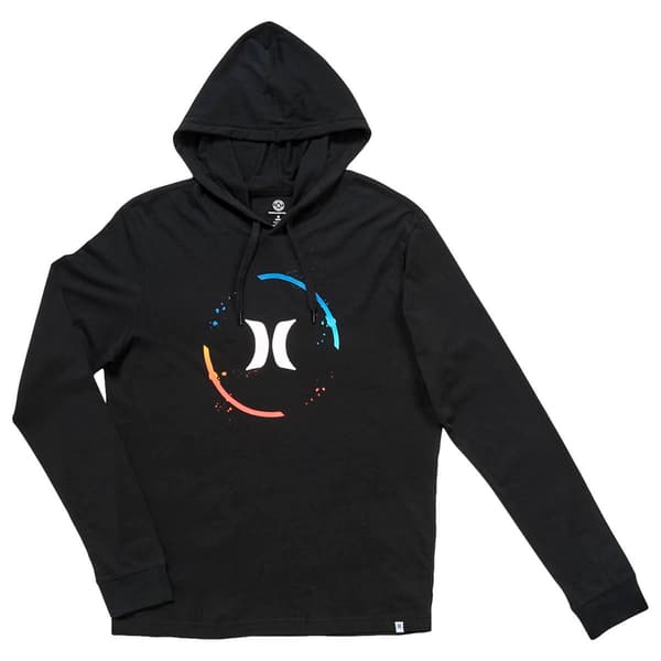 Young Mens Hurley Long Sleeve Hooded T-Shirt - image 