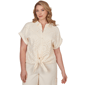 Plus Size Ruby Rd. Renaissance Romance Cap Sleeve Eyelet Blouse - image 1