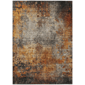 HomeRoots Copper Terra Cotta & Black Abstract Washable Area Rug - image 2
