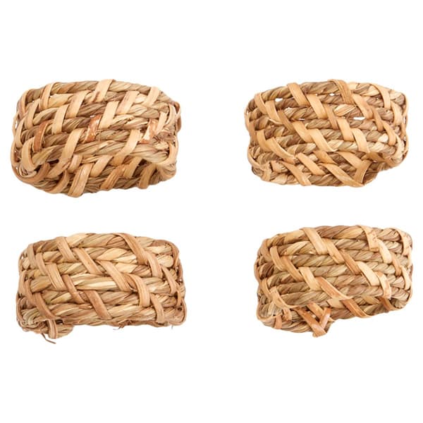 Table Jewelry Set of 4 Wicker Napkin Rings - image 
