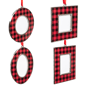 Northlight 4ct. Buffalo Plaid Photo Frame Christmas Ornaments - image 5