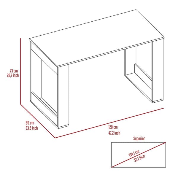 FM FURNITURE Aurora Smokey Oak Computer Desk