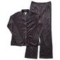 Womens Nicole Miller Long Sleeve Pajama Set w/ Rhinestone Piping - image 1