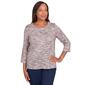 Womens Alfred Dunner A Fresh Start Space Dye Tee - image 1