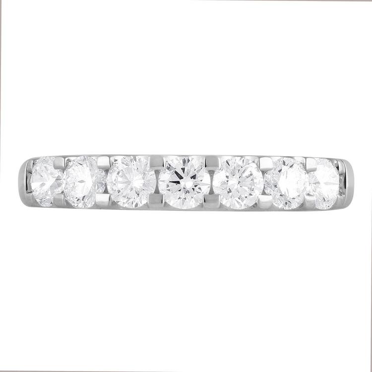Nova Star® White Gold Lab Grown Diamond 7 Stone Anniversary Ring