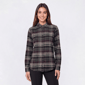 Plus Size Mountain Ridge Long Sleeve Plaid Flannel - Black Coffee - image 1