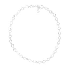 Barefootsies Sterling Silver Diamond Cut Link Anklet