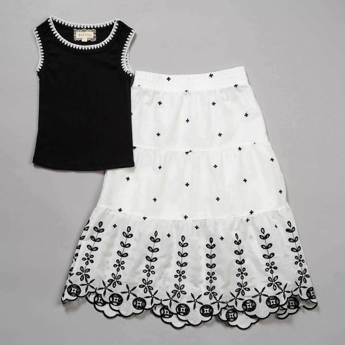 Girls (7-12) BTween® Embroidered Edge Tank & Maxi Skirt Set