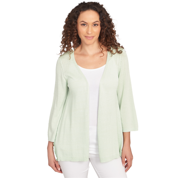 Petite Women''s Tropical Lace Back Cotton Duster - image 