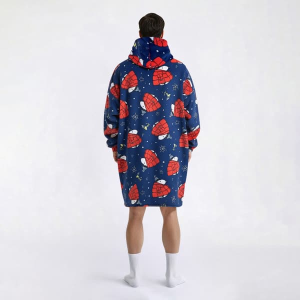 Mens Peanuts&#8482; Snoopy Puffer Snowflake Pajama Hoodie