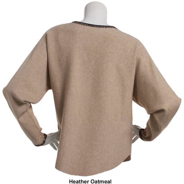 Womens Hanna & Gracie Long Sleeve V-Neck Dolman Sweater
