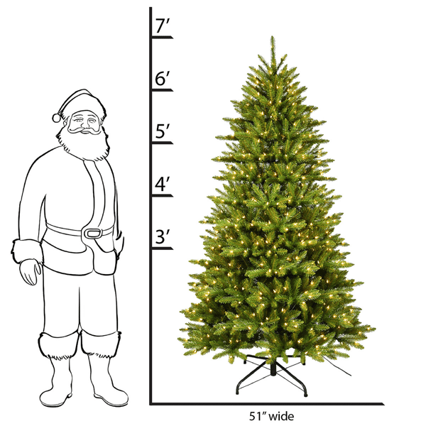 Santa''s Workshop 7ft. Pre-Lit UL Lights Green PVC Tree