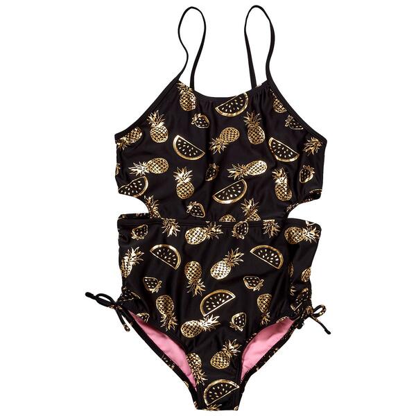 Girls &#40;7-16&#41; Limited Too&#40;tm&#41; One Piece Foil Fruit Cutout Swimsuit - image 