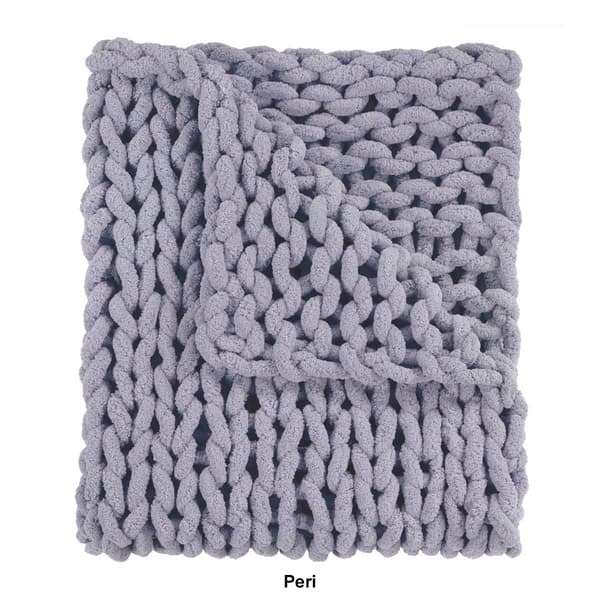 Donna Sharp Solid Chenille Knitted Throw Blanket