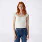 Juniors Pink Rose Ruffle Sleeve Flower Lace Top With Front Ruch - image 2