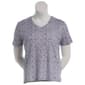 Womens Hasting & Smith Short Sleeve Floral V Neck Tee - image 1