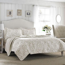 Laura Ashley(R) Amberley Biscuit Quilt Set