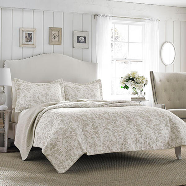 Laura Ashley(R) Amberley Biscuit Quilt Set - image 