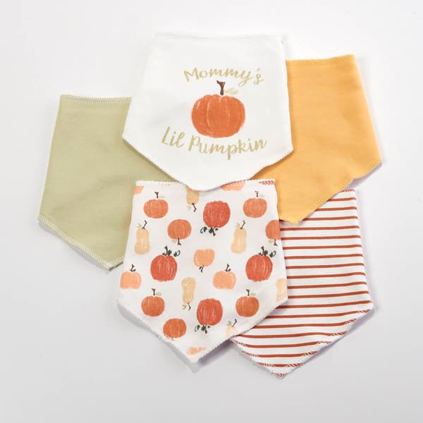 Baby Unisex Chick Pea 5pk. Mama's Lil Pumpkin Bandana Bibs - image 