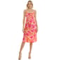 Womens Sara Michelle Sleeveless Drape Neck Print Satin Midi Dress - image 1