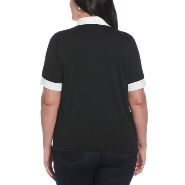 Plus Size Rafaella&#174; Short Sleeve Solid Button Polo