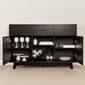South Shore Bellami Rubbed Black Buffet w/Wine Storage - image 3