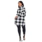 Plus Size White Mark Long Sleeve Roll Cuff Plaid Shirt Dress - image 2