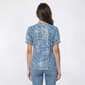 Womens Emily Daniels Foil Leopard Button Front Blouse - image 2