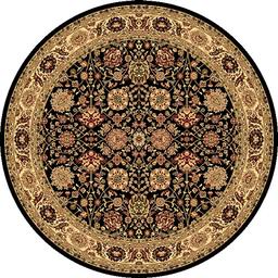 Rugs America(tm) New Vision Tabriz Round Rug - Black