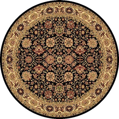 Rugs America(tm) New Vision Tabriz Round Rug - Black