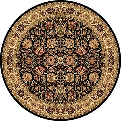 Rugs America&#40;tm&#41; New Vision Tabriz Round Rug - Black - image 