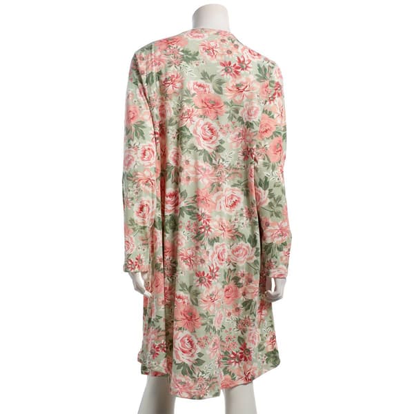 Plus Size Karen Neuburger Long Sleeve Forest Rose Nightshirt