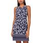 Womens MSK Sleeveless Border Scroll Pattern ITY Keyhole Dress - image 1